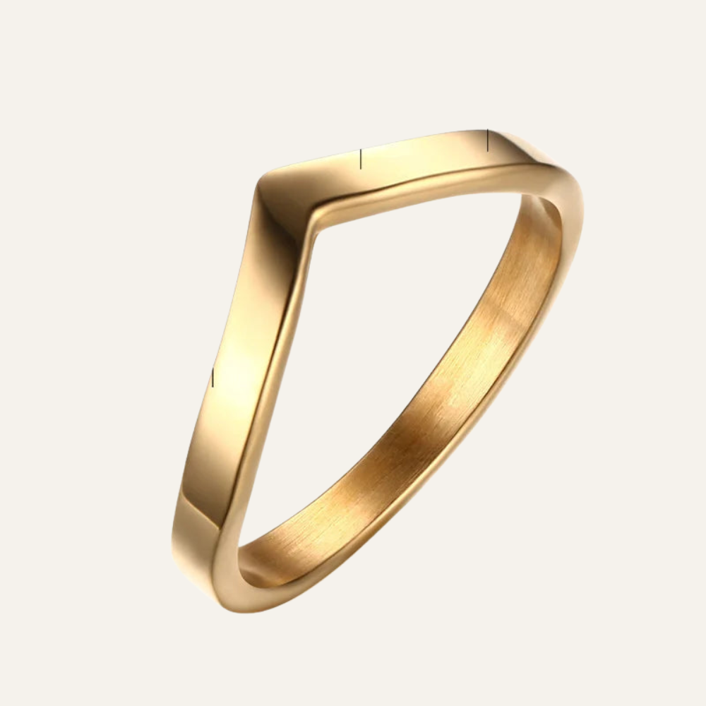 Anel Forma Banhado em Ouro 18k