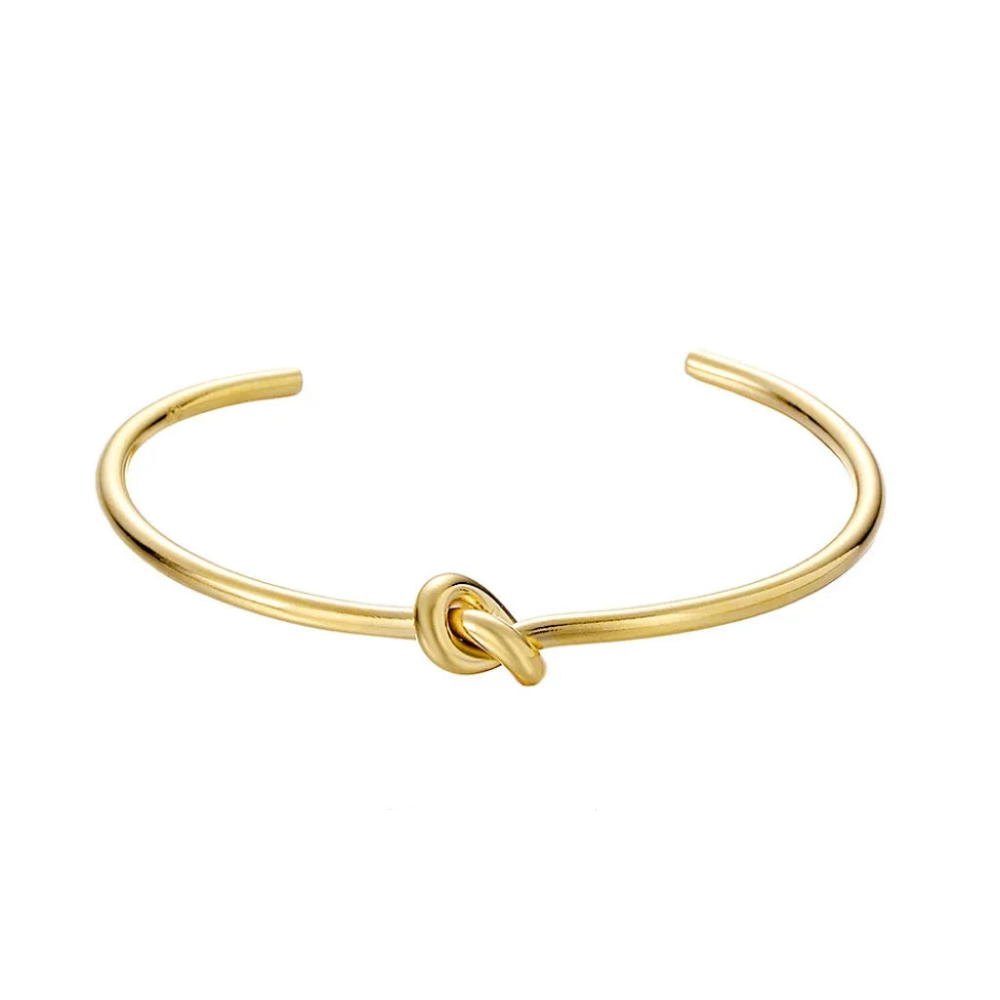 Bracelete Elegante Nó Banhado em Ouro 18k