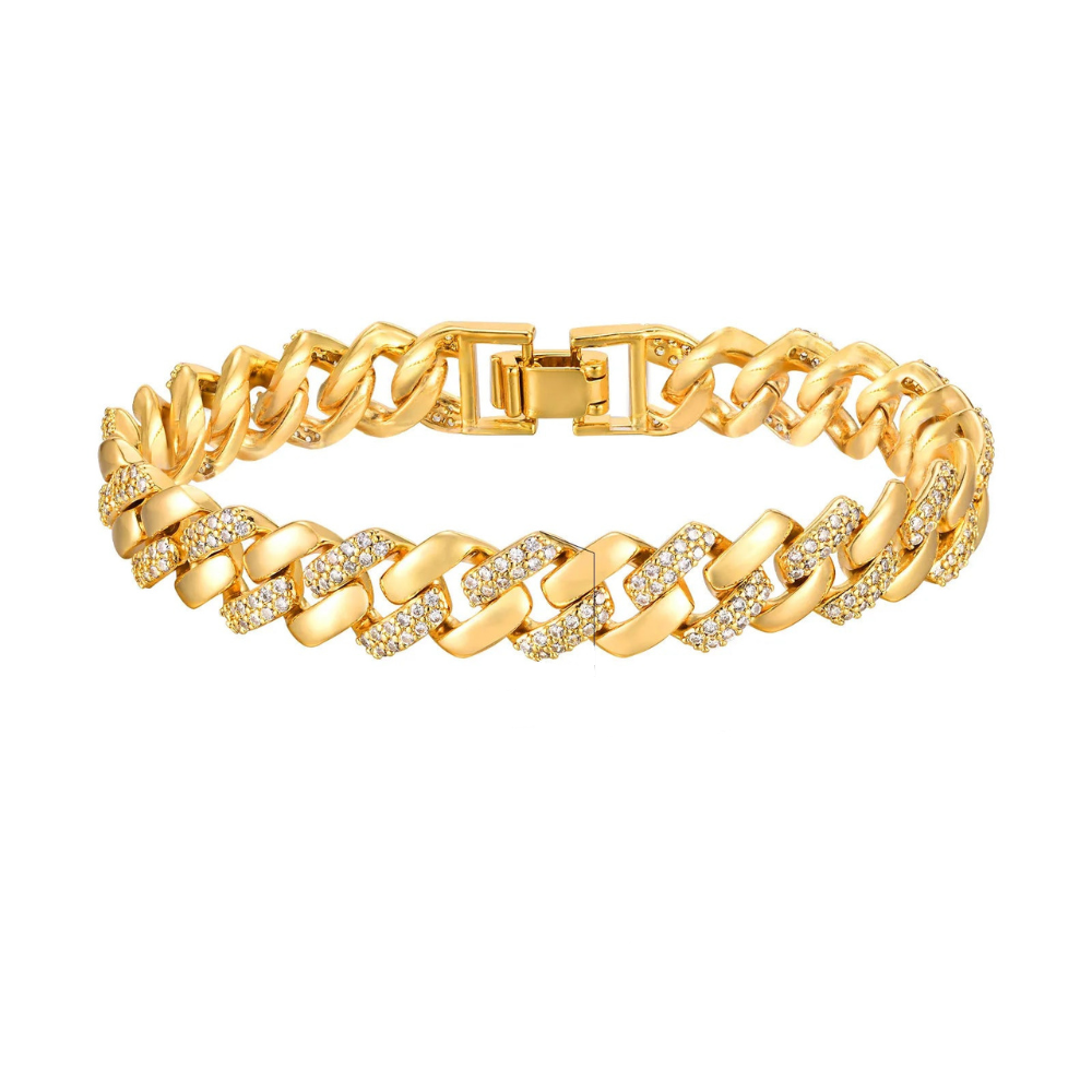 Pulseira Infinito Brilhante Banhada em Ouro 18k