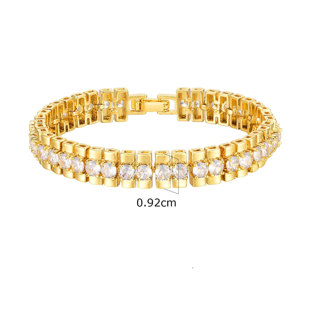 Pulseira Solis Brilhante Banhada em Ouro 18k
