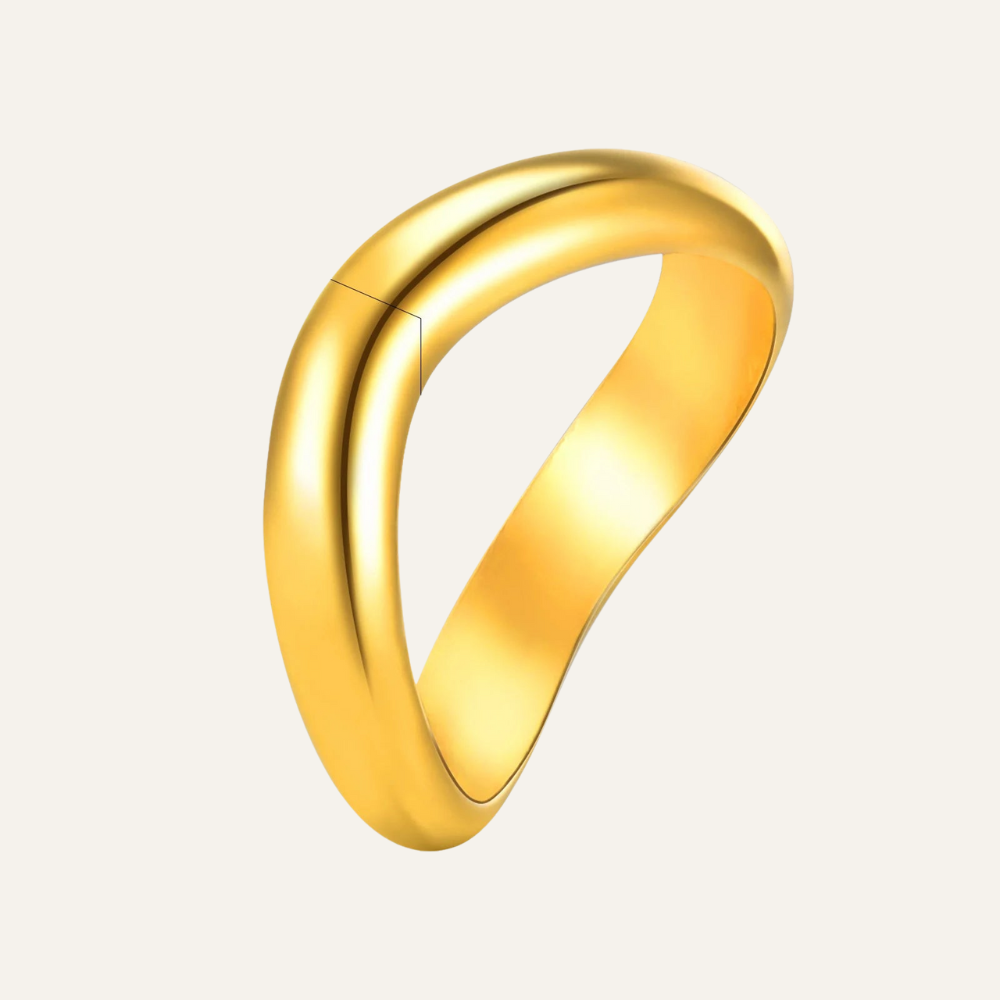 Anel Elsa Banhado em Ouro 18k