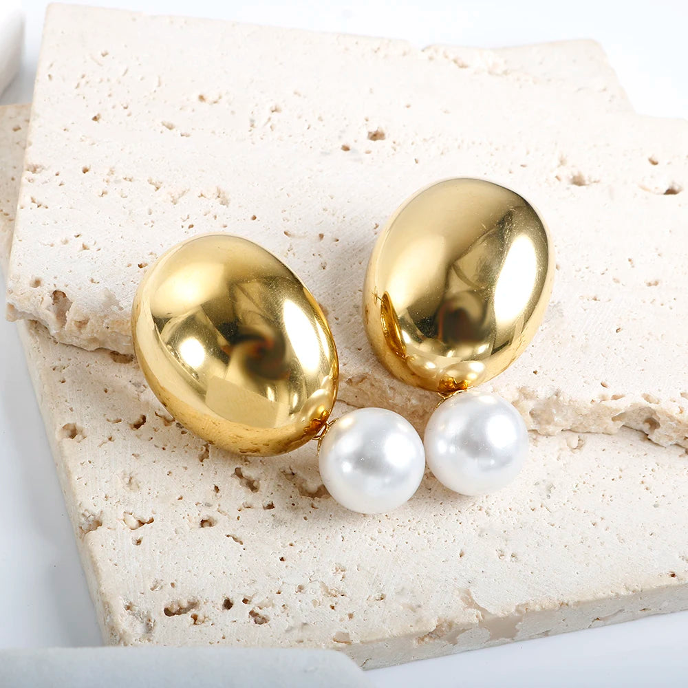 Brinco Jolie Pérola Banhado em Ouro 18k
