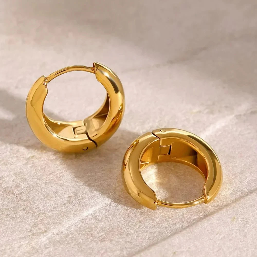 Brinco Santorini Elegante Banhado em Ouro 18k