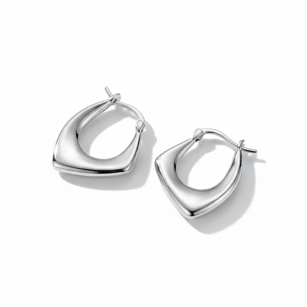 Brinco Argola Quadrado Prata