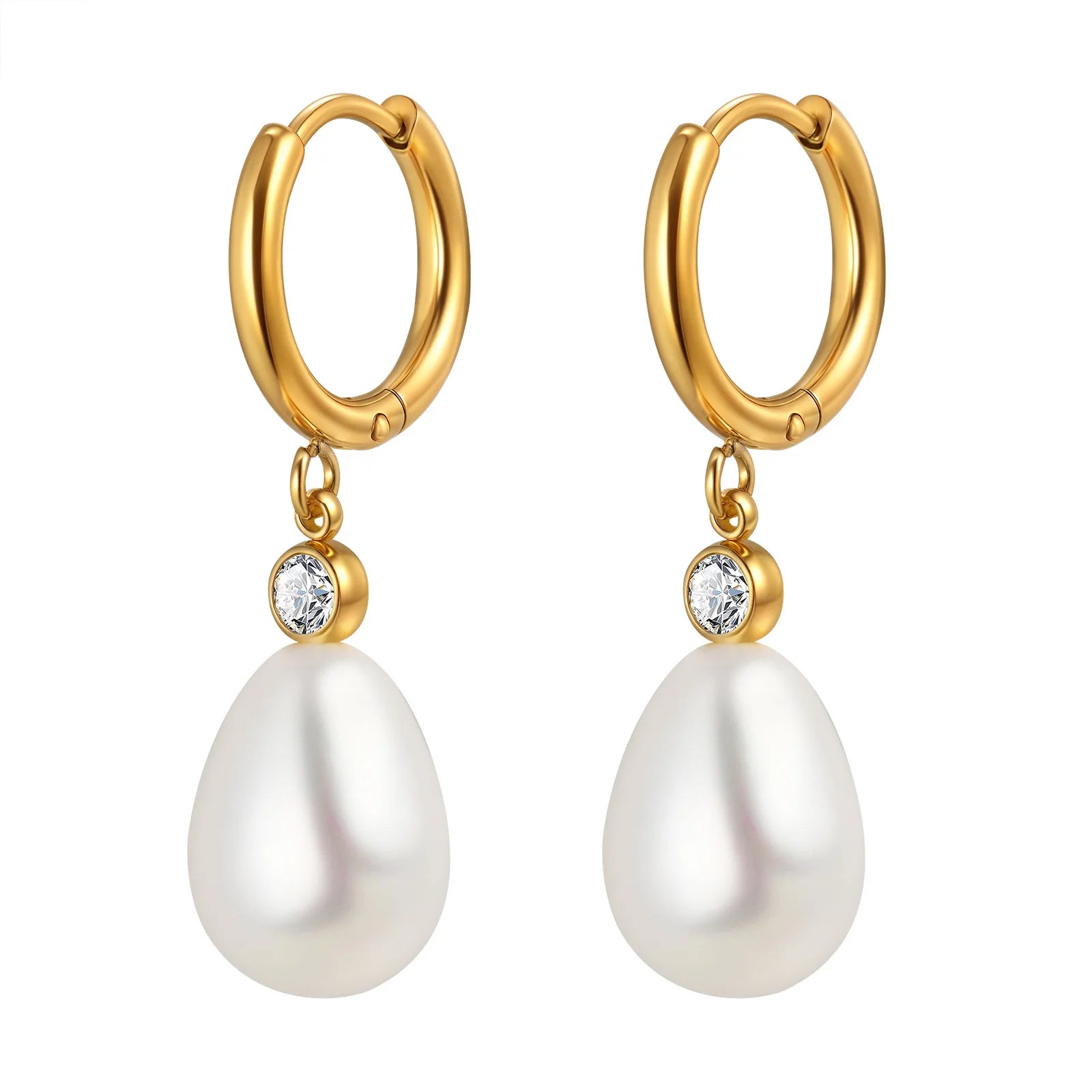 Brinco Pérola Arelia Banhado em Ouro 18k