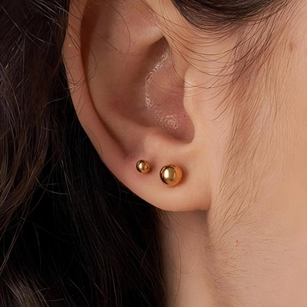 Brinco Belle Esfera Banhado em Ouro 18k