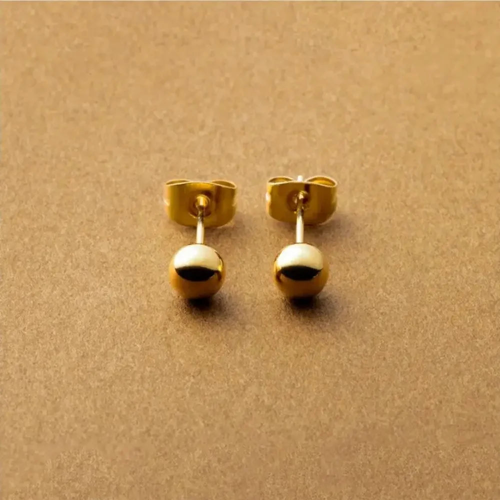 Brinco Belle Esfera Banhado em Ouro 18k