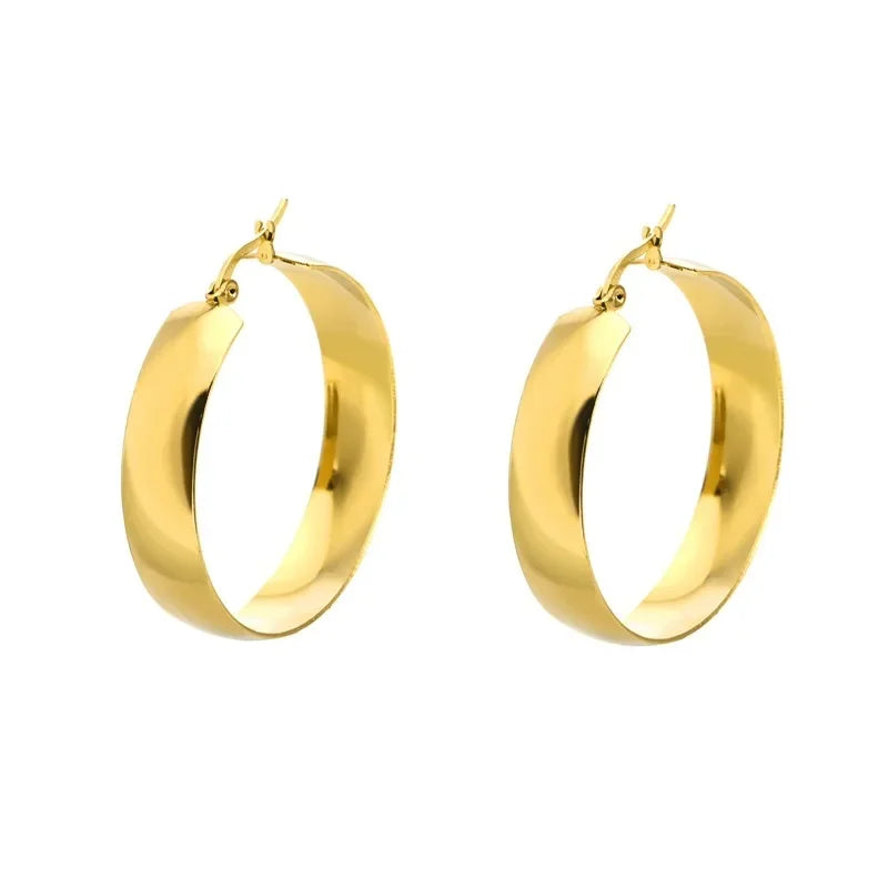 Brinco Argola Grande Banhado em Ouro 18k