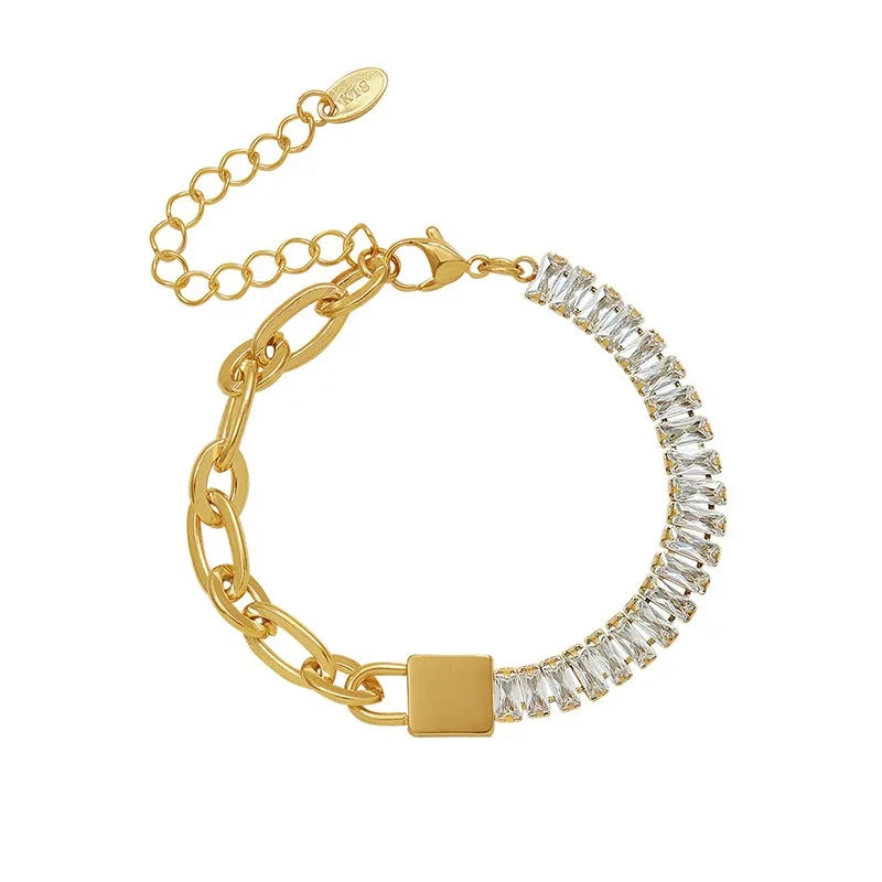 Pulseira Lock Riviera Banhada em Ouro 18k