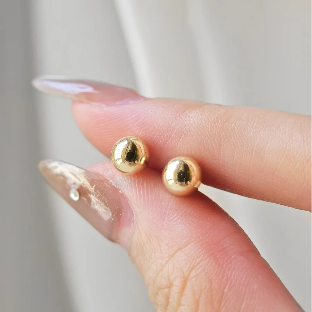 Brinco Belle Esfera Banhado em Ouro 18k