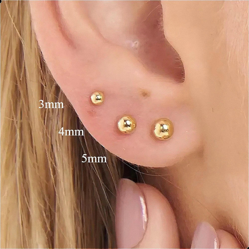 Brinco Belle Esfera Banhado em Ouro 18k