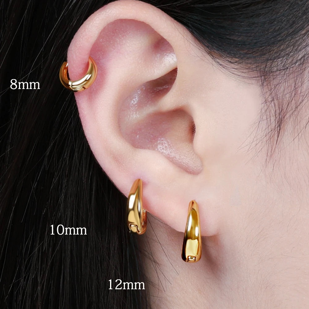 Brinco Santorini Elegante Banhado em Ouro 18k