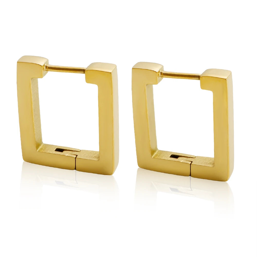 Brinco Quadrado Imperium Banhado em Ouro 18k