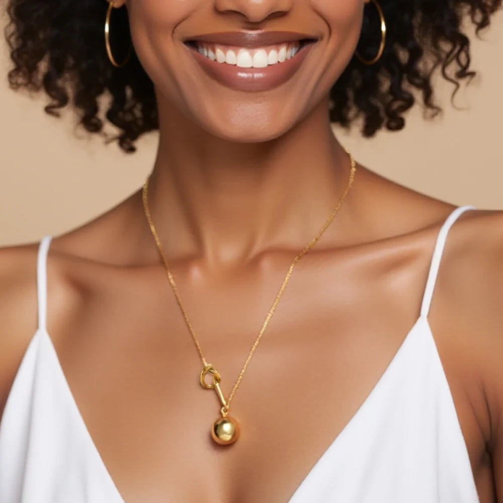 Colar Elemento Banhado em Ouro 18k