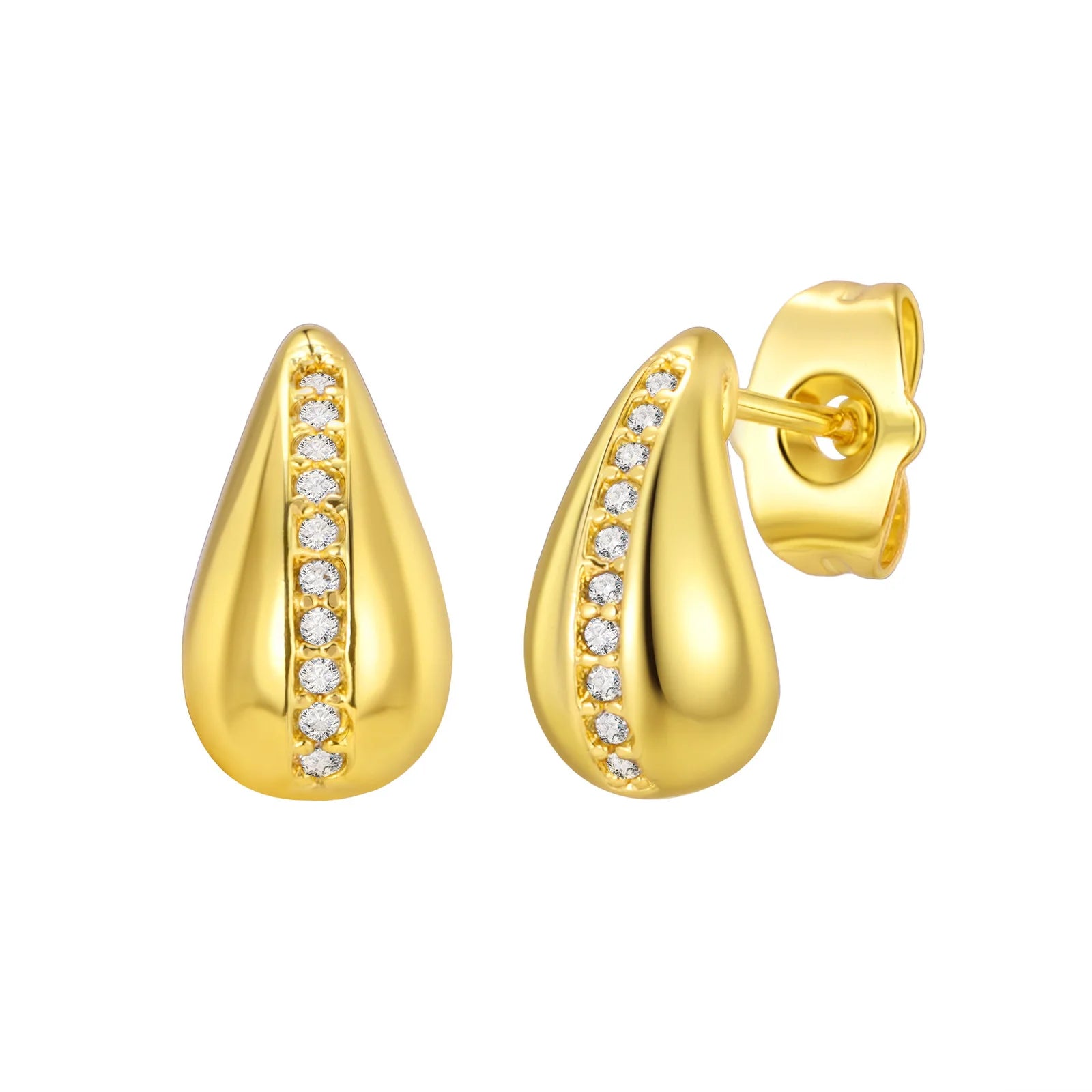 Brinco Treasure Brilhante Banhado em Ouro 18k