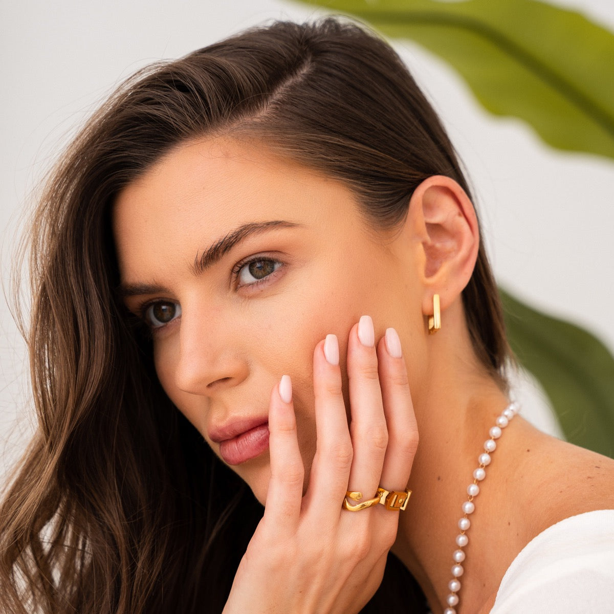 Brinco Quadrado Imperium Banhado em Ouro 18k